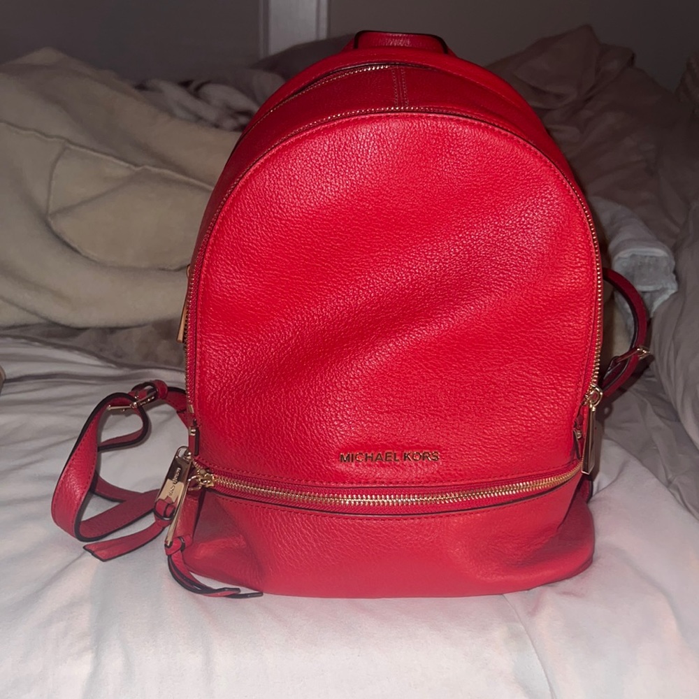 Red Michael Korea Backpack lightly used